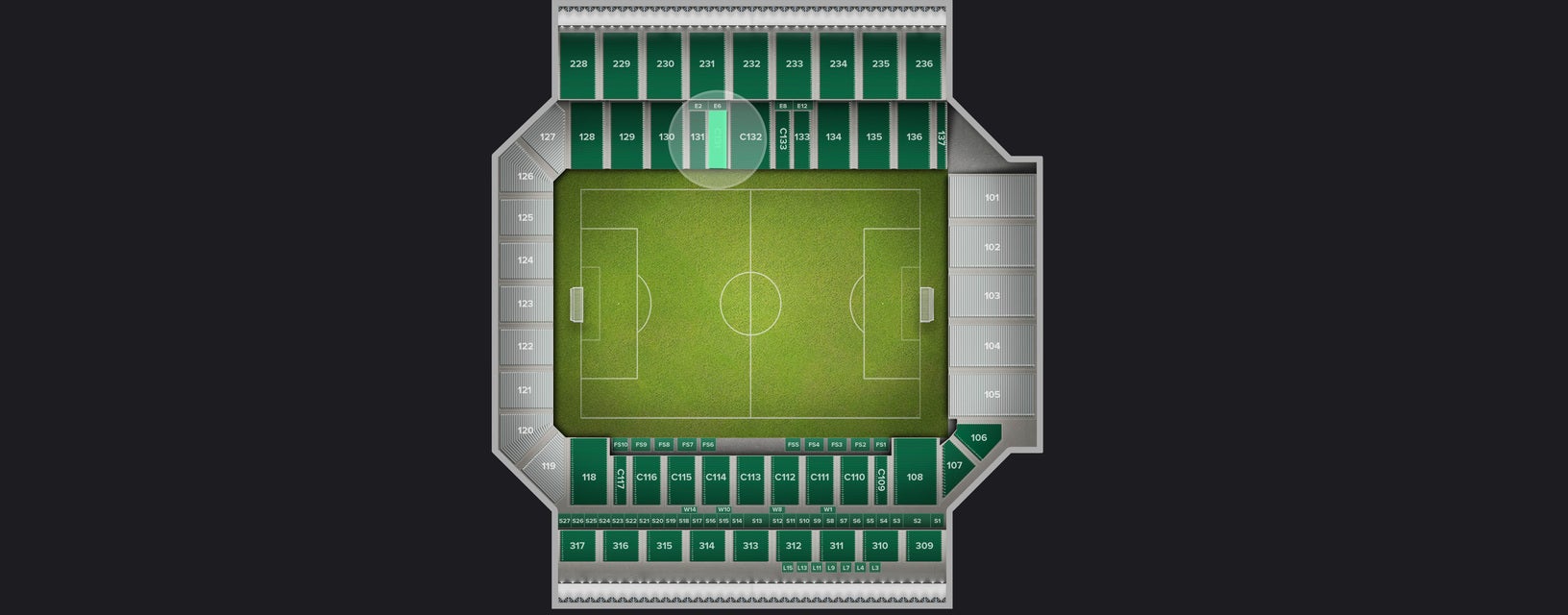 Seat view from Club