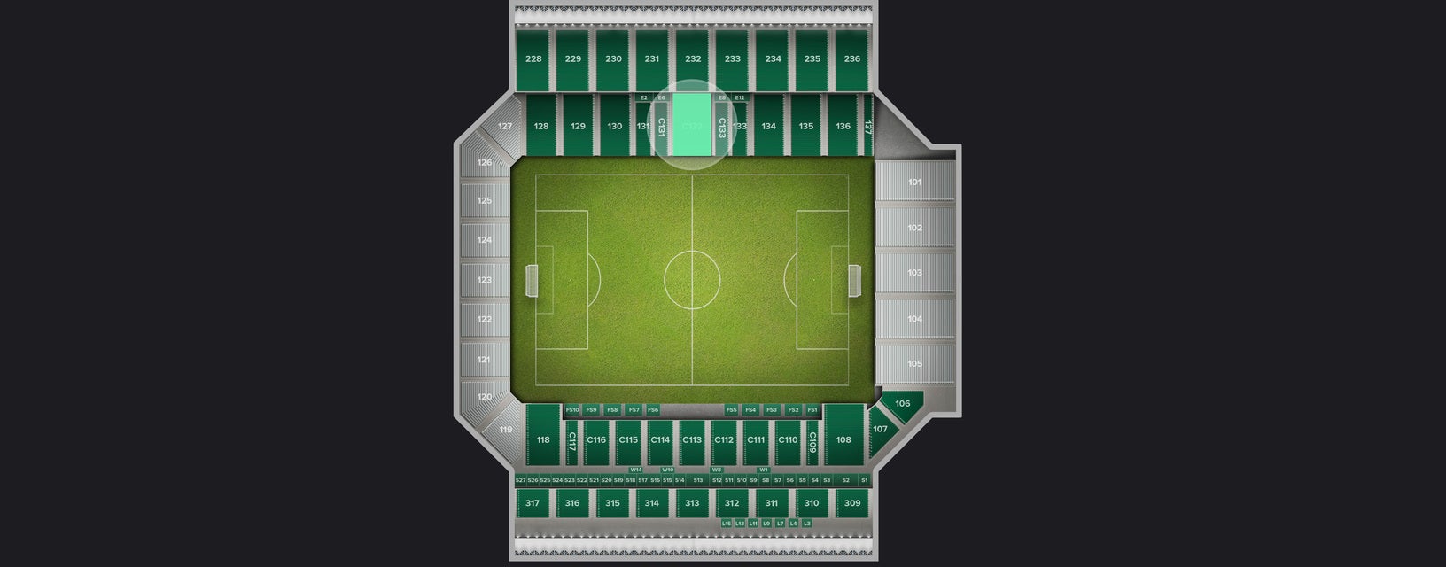 Seat view from Club