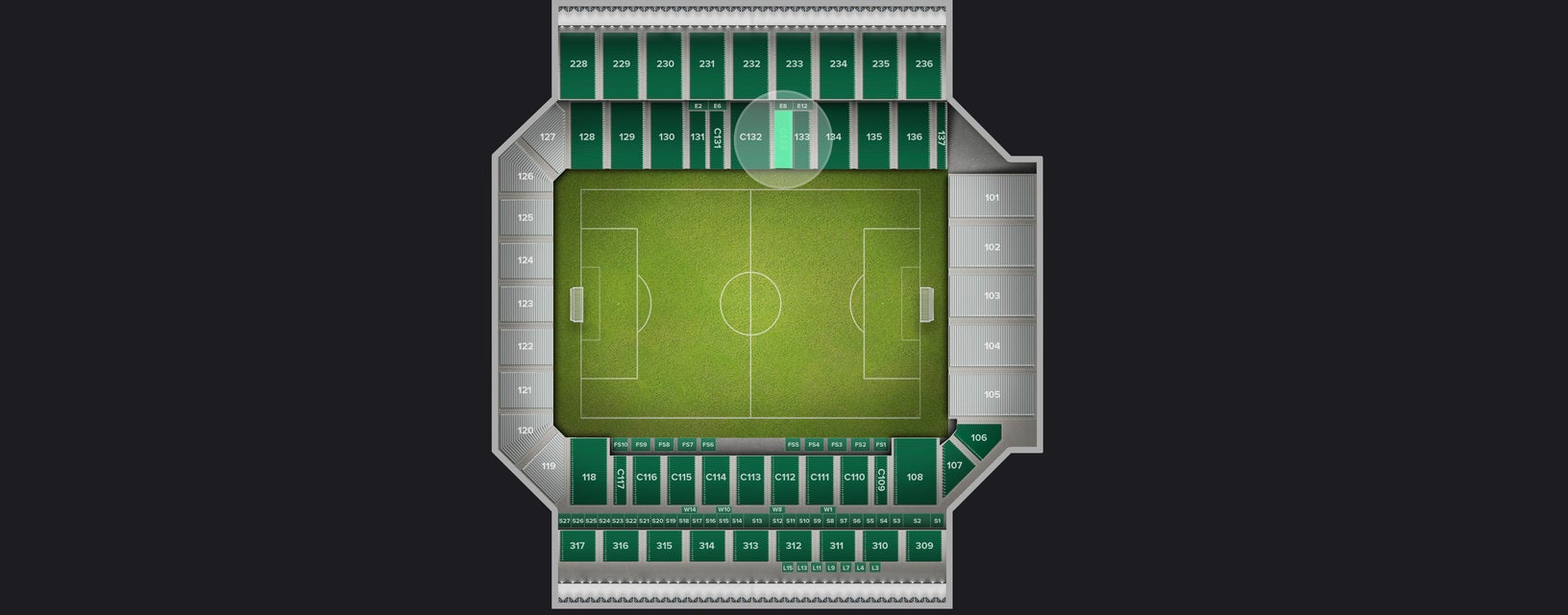 Seat view from Club