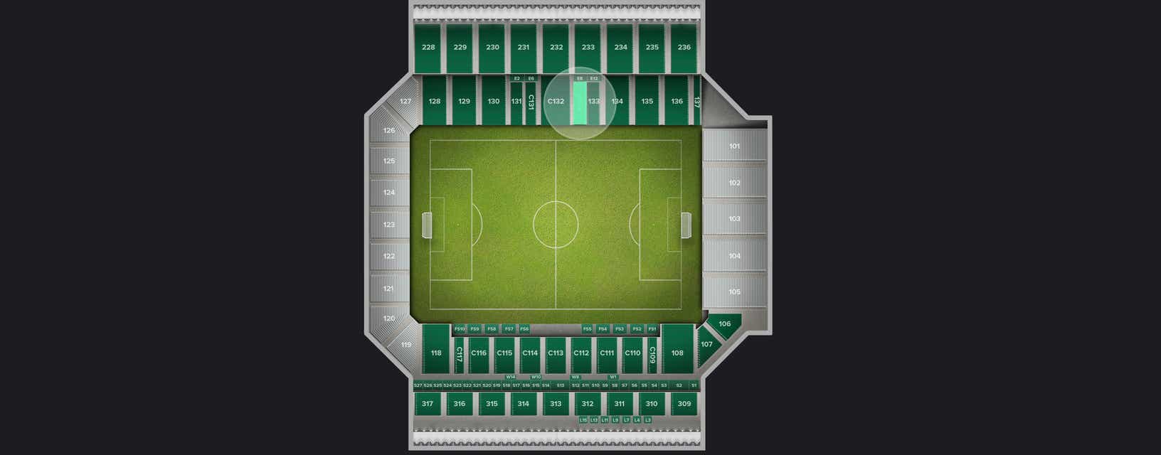 Seat view from Club