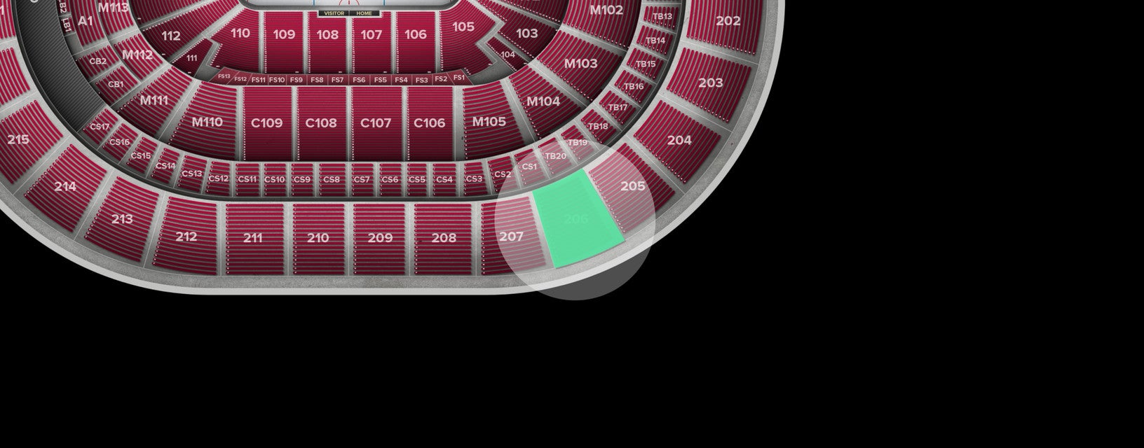 Seat view from Upper Center