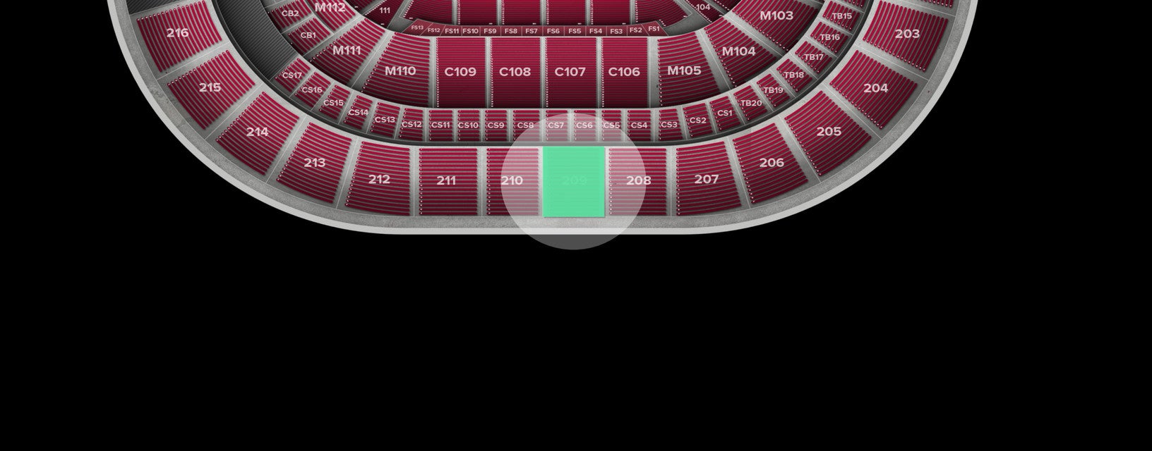 Seat view from Upper Center