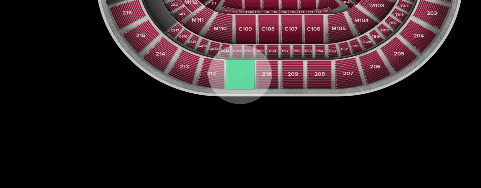 Seat view from Upper Center