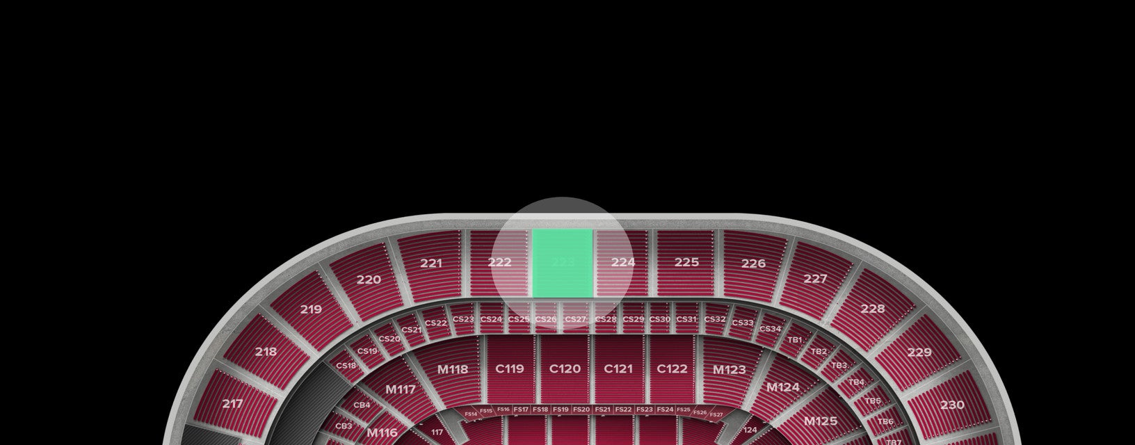 Seat view from Upper Center