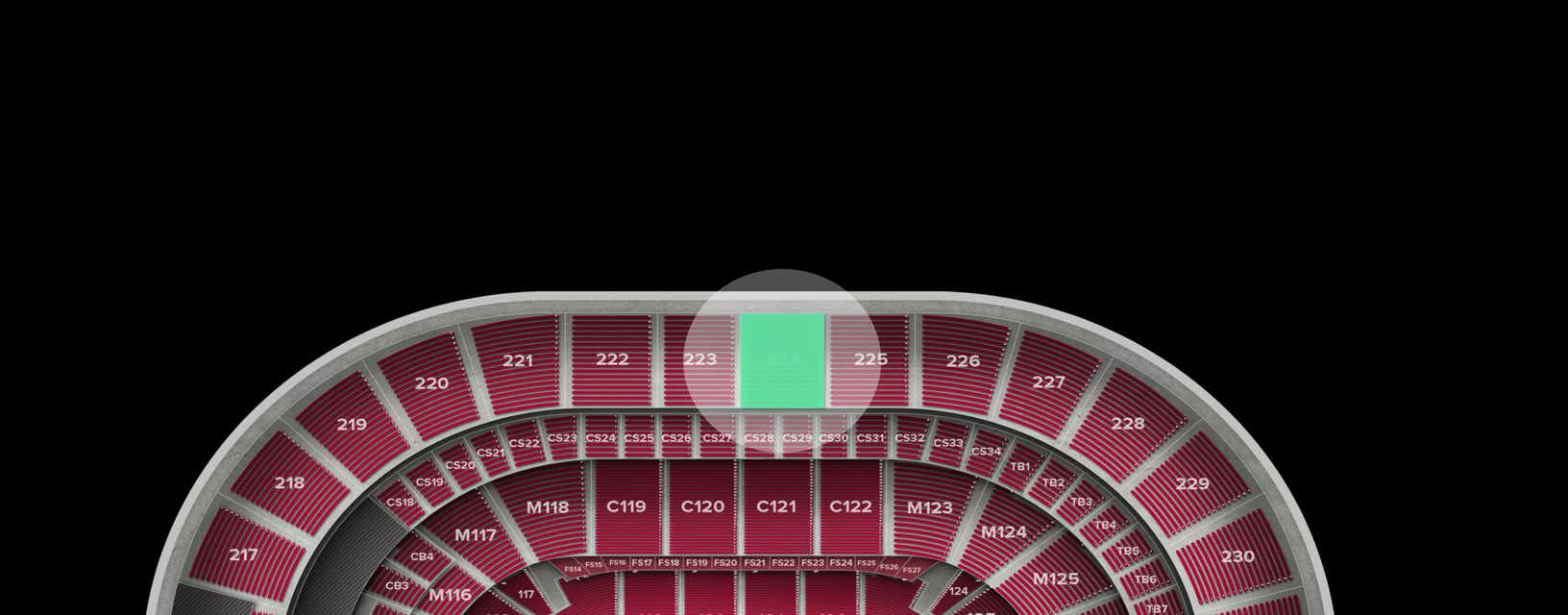 Seat view from Upper Center