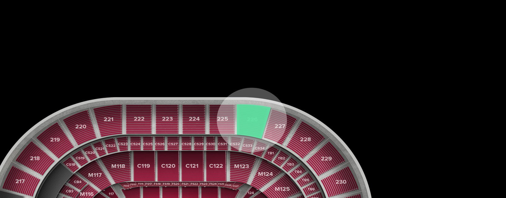 Seat view from Upper Center