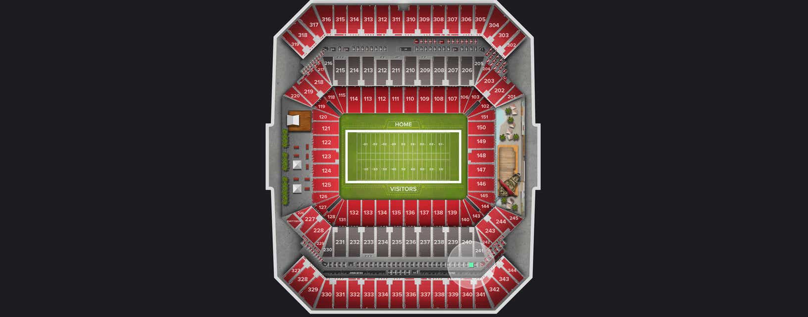 Seat view from Lower Level Sideline