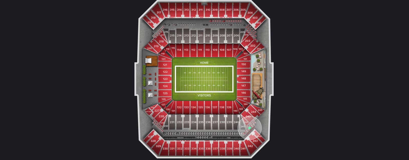 Seat view from Lower Level Sideline