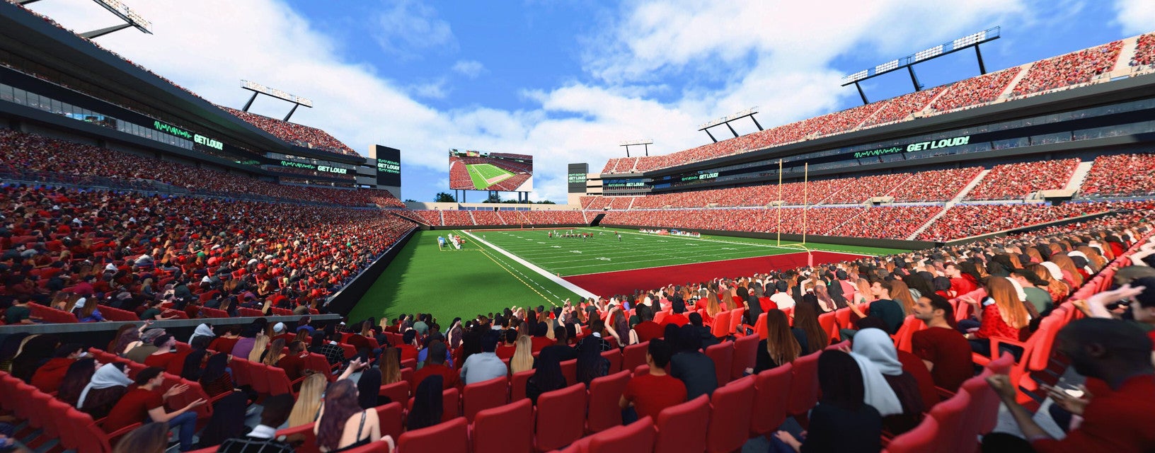 Seat view from Lower Level End Zone