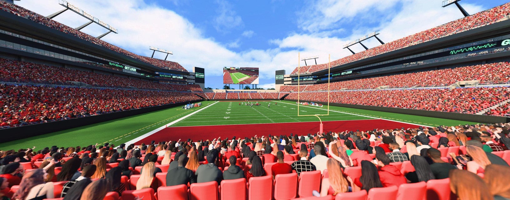 Seat view from Lower Level End Zone