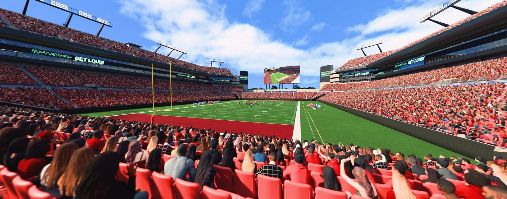 Seat view from Lower Level End Zone