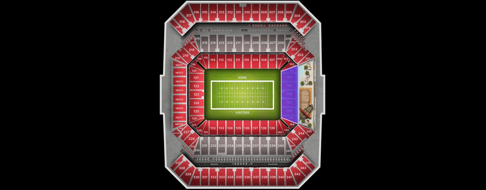 Seat view from Lower Endzone