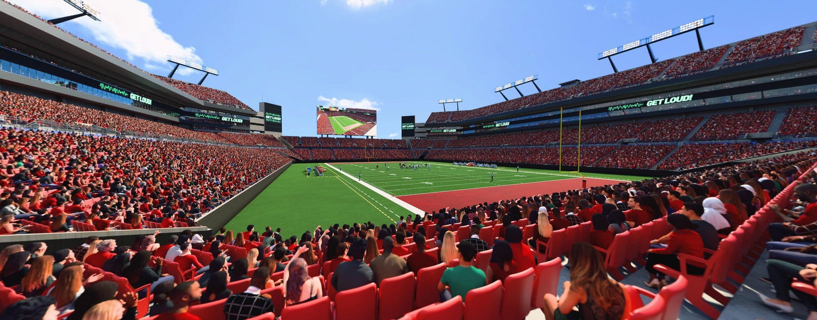 Seat view from Lower Level End Zone
