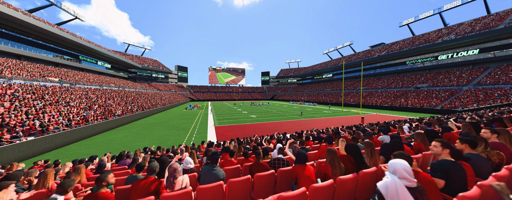 Seat view from Lower Level End Zone