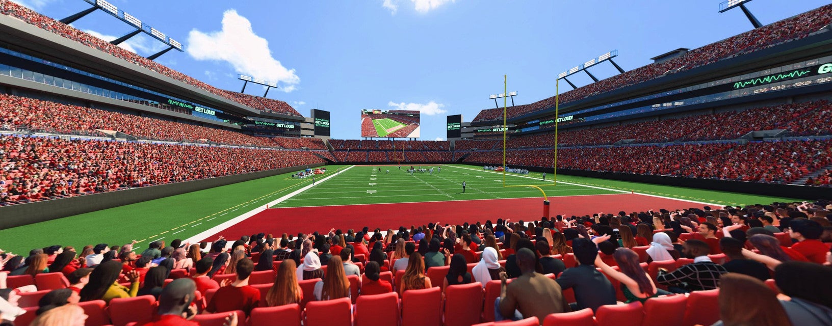 Seat view from Lower Level End Zone