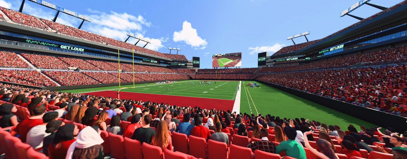 Seat view from Lower Level End Zone