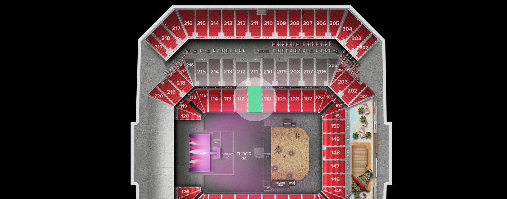 Seat view from Lower