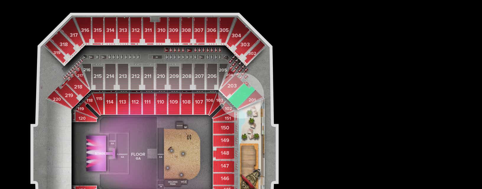 Seat view from Middle