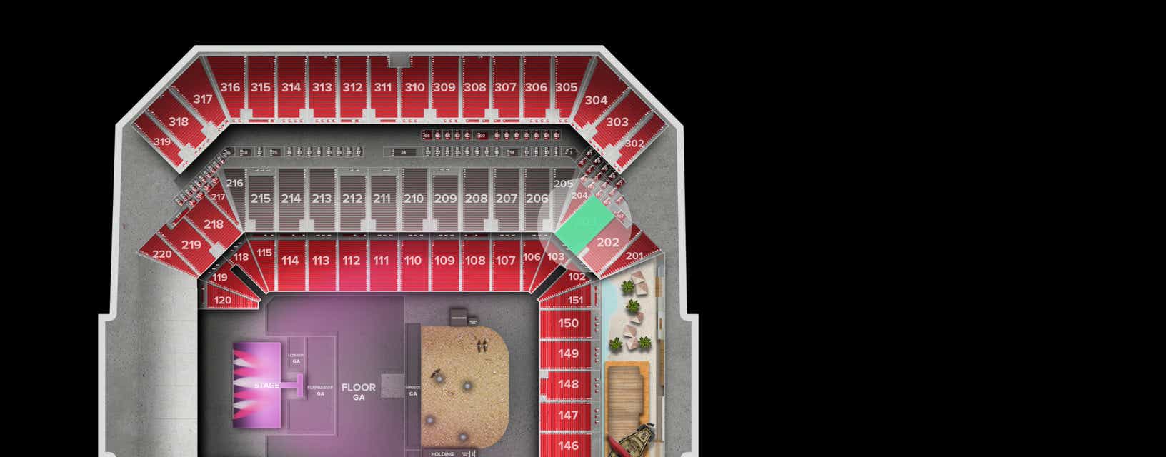 Seat view from Middle