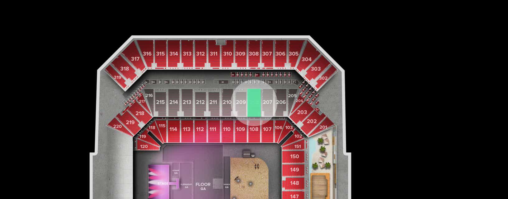 Seat view from Middle
