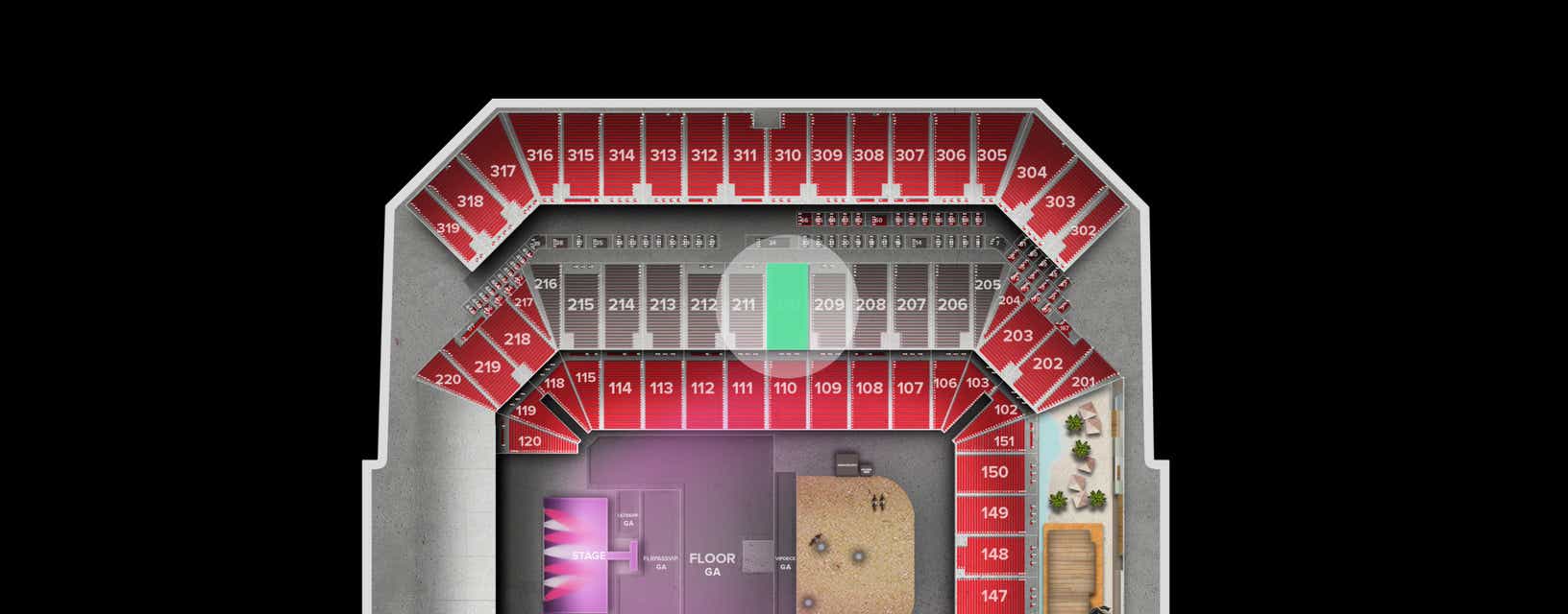 Seat view from Middle