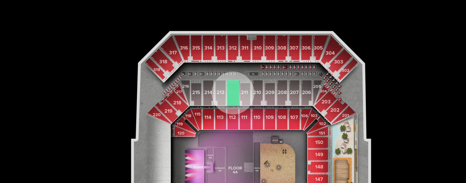 Seat view from Middle