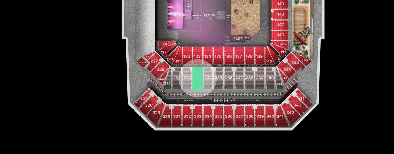 Seat view from Middle