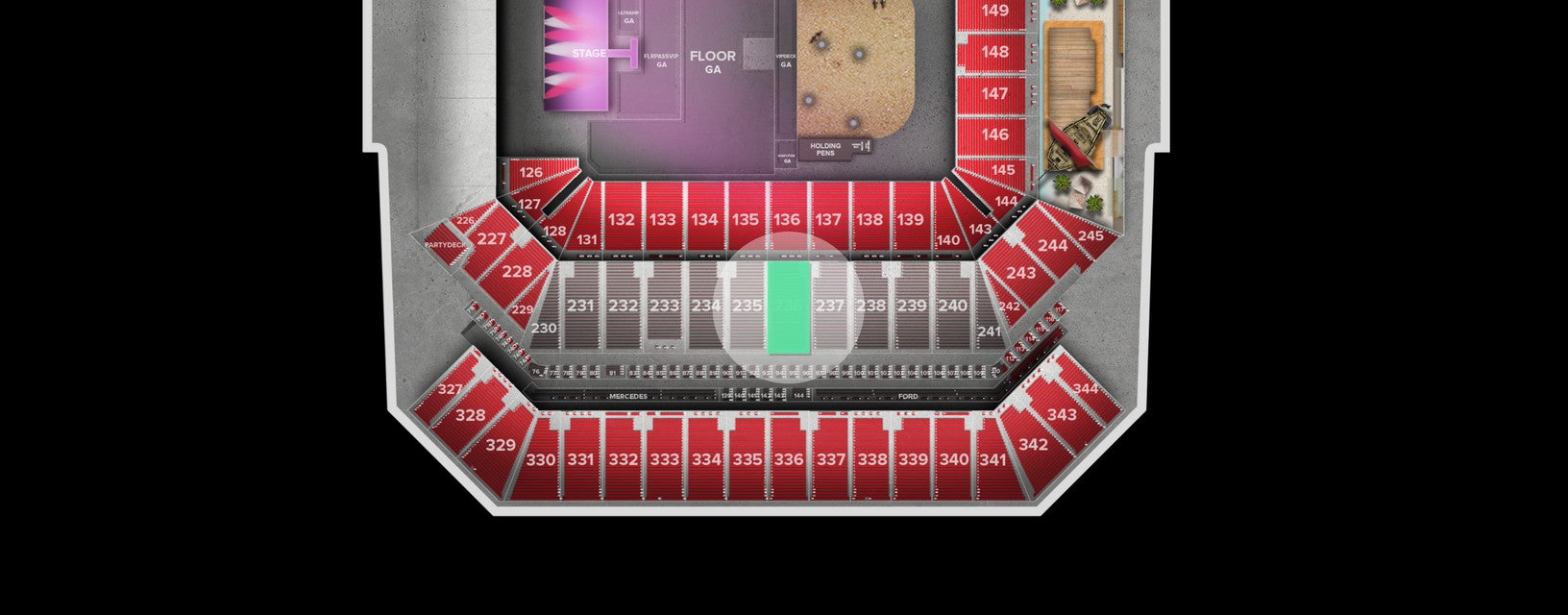 Seat view from Middle