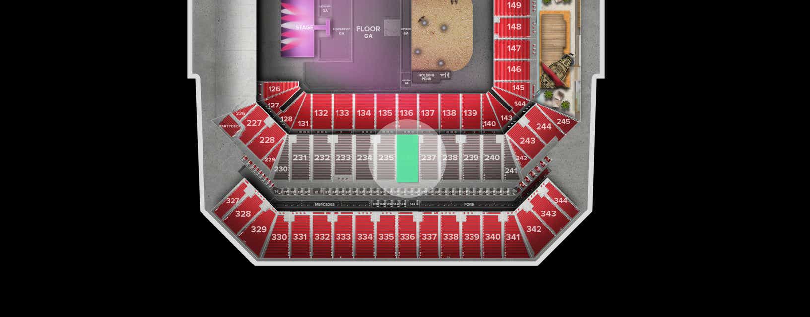 Seat view from Middle