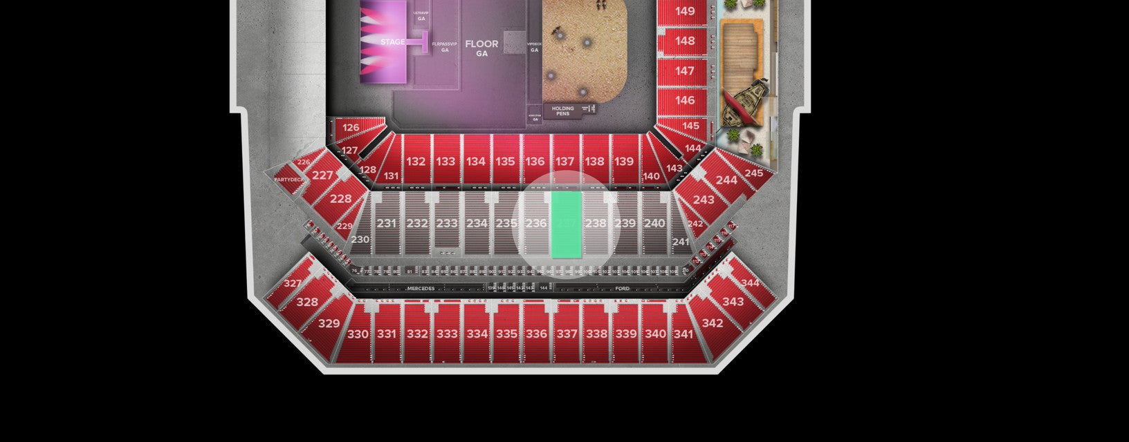 Seat view from Middle
