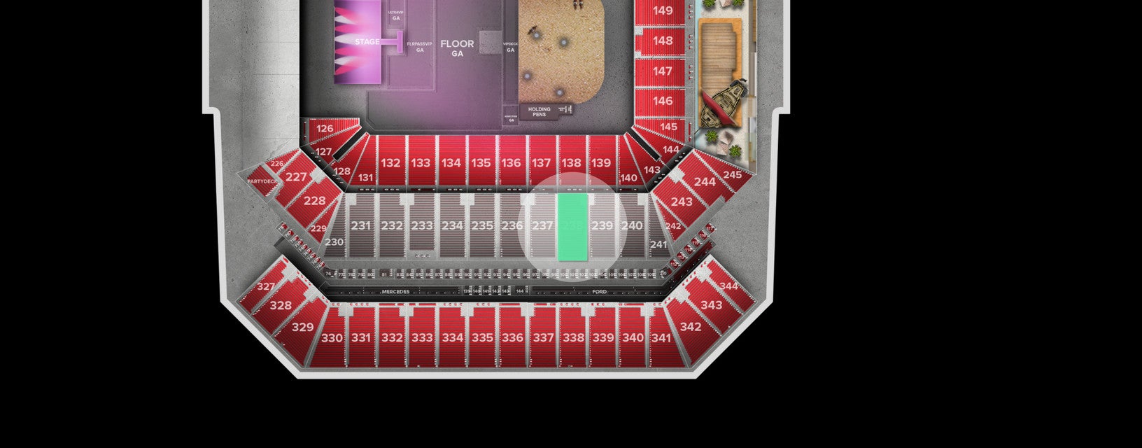 Seat view from Middle