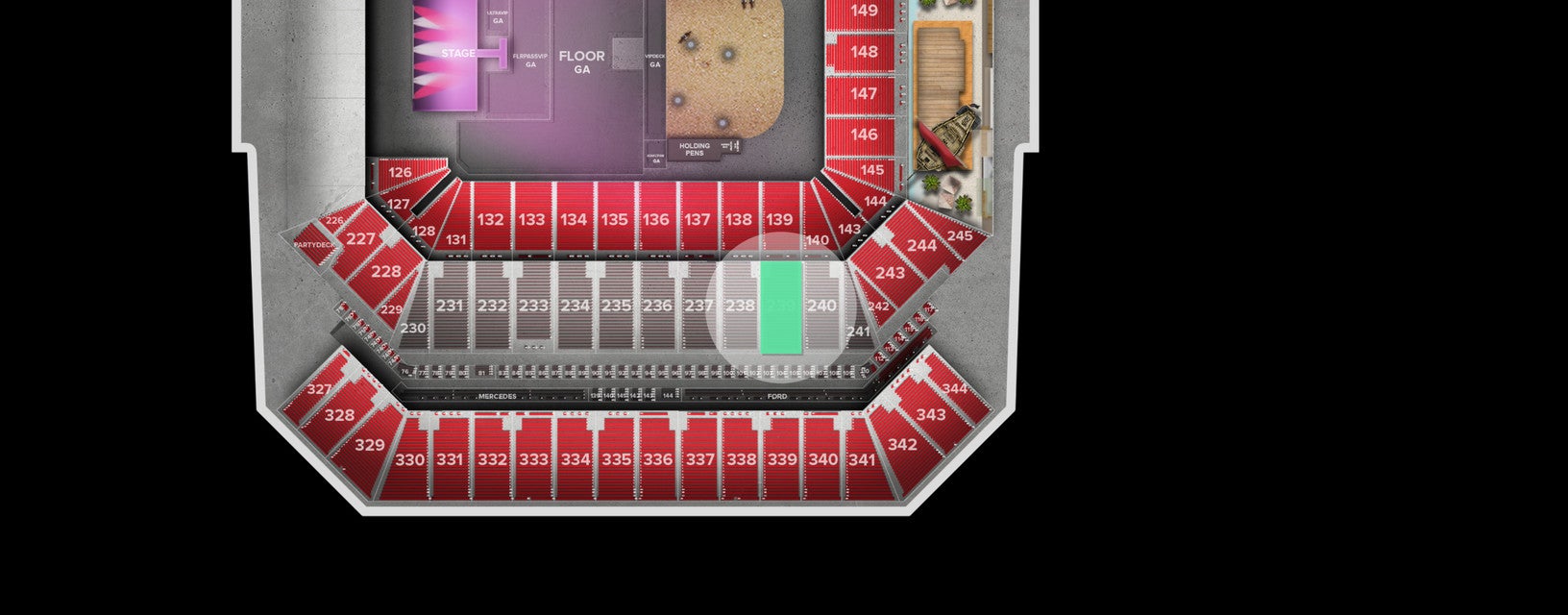 Seat view from Middle