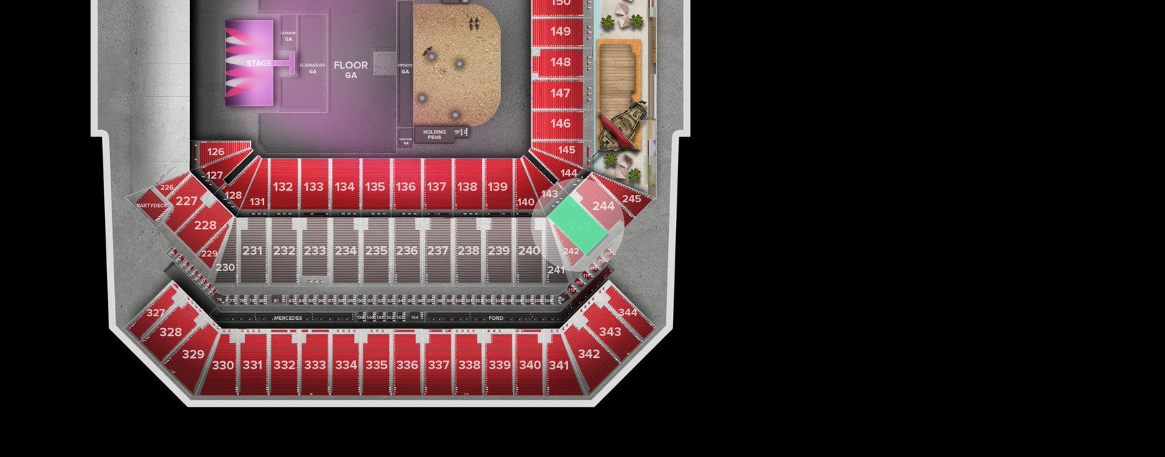 Seat view from Middle