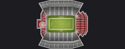Seat view from Mid Level End Zone