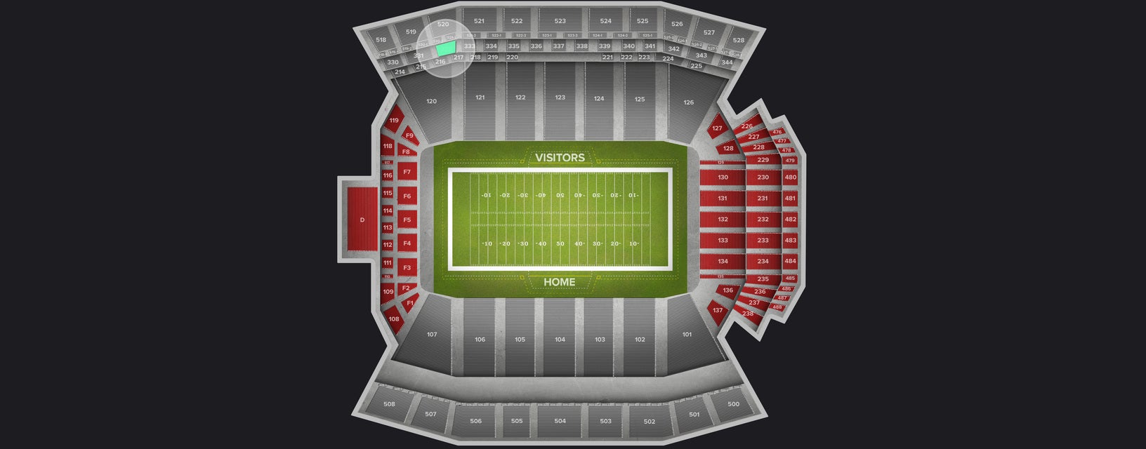 Seat view from Indoor Club