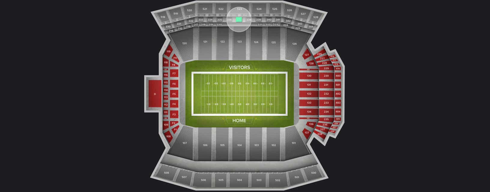 Seat view from Indoor Club