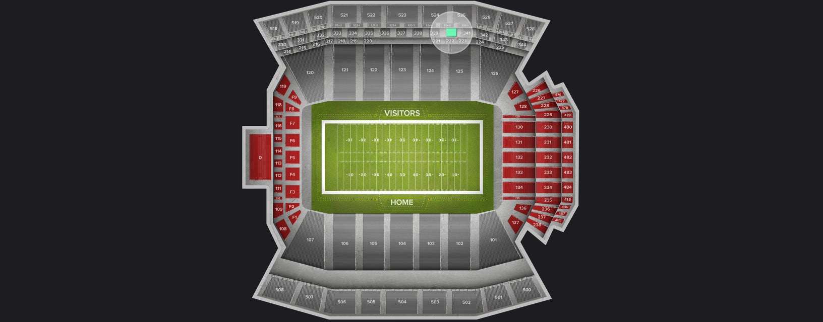 Seat view from Indoor Club