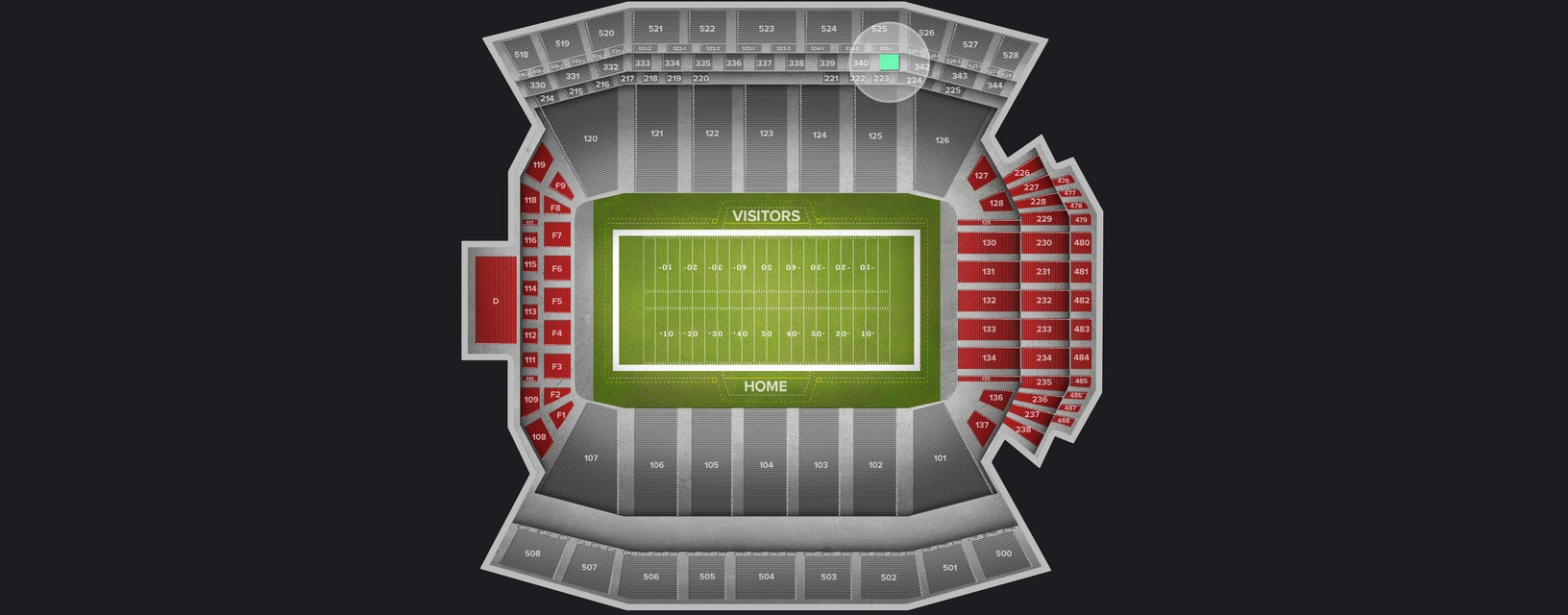 Seat view from Indoor Club
