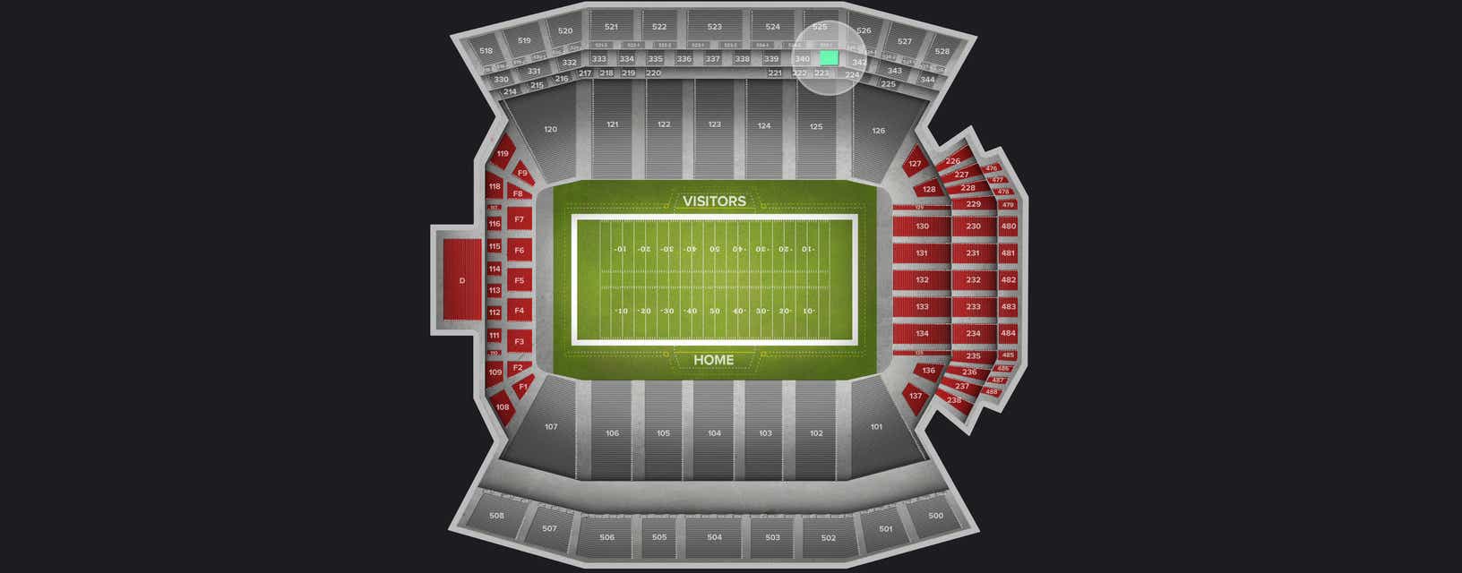 Seat view from Indoor Club