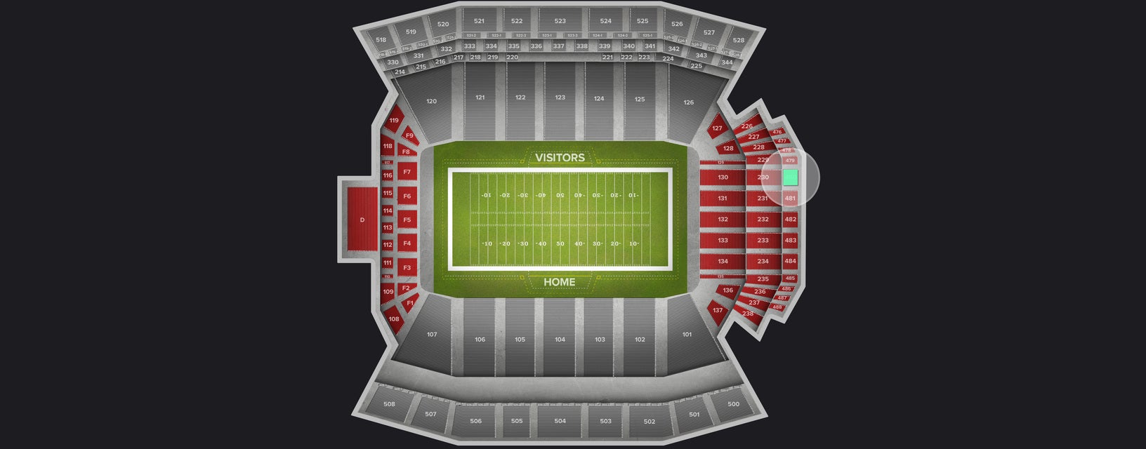 Seat view from Indoor Club