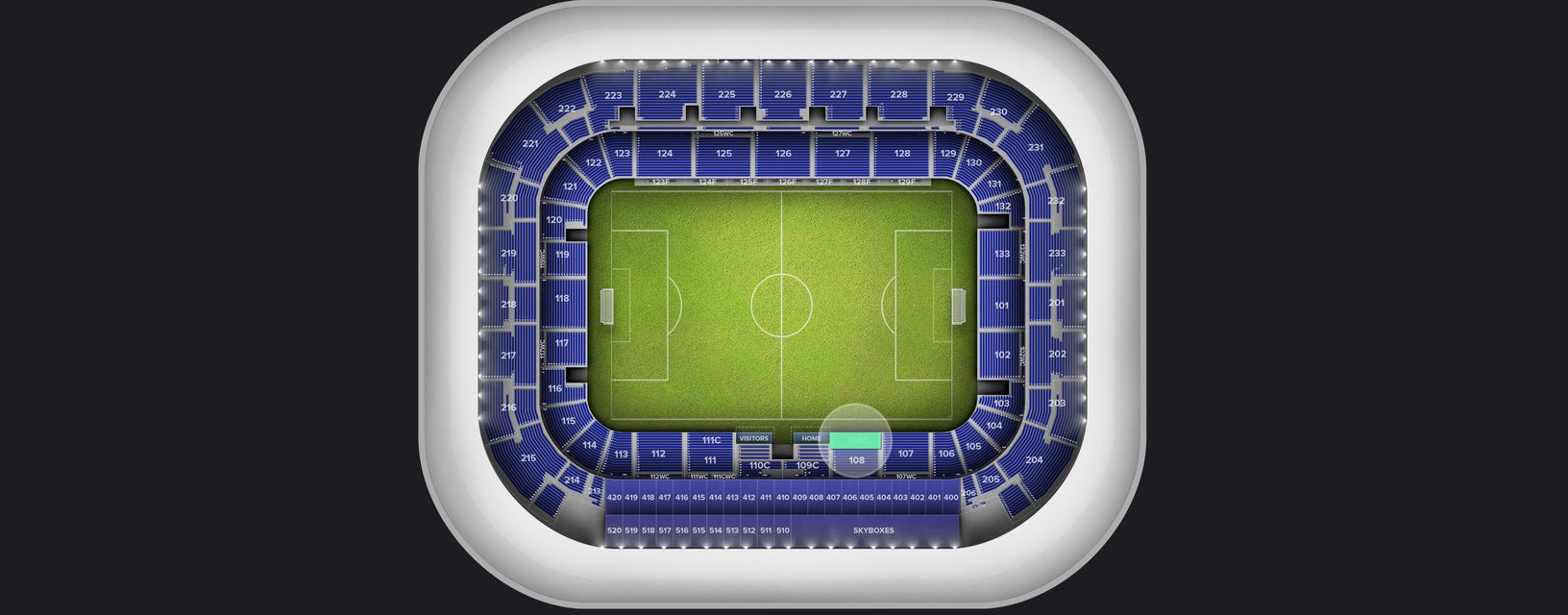 Seat view from Club Seats