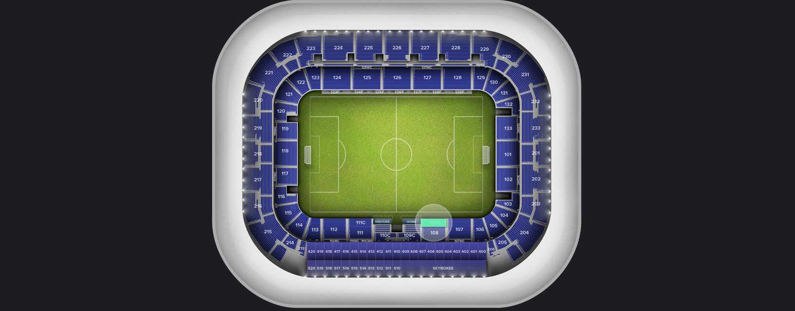 Seat view from Club Seats