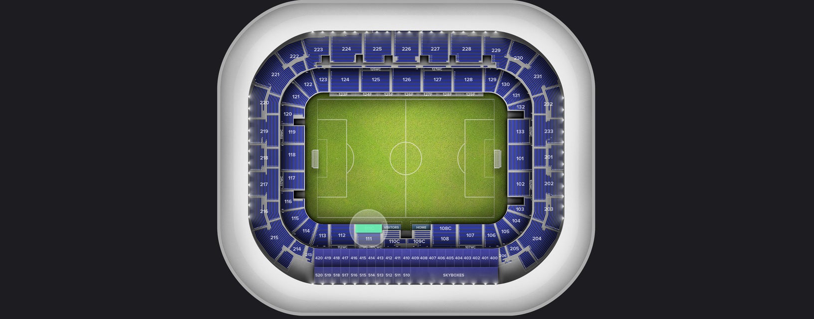 Seat view from Club Seats