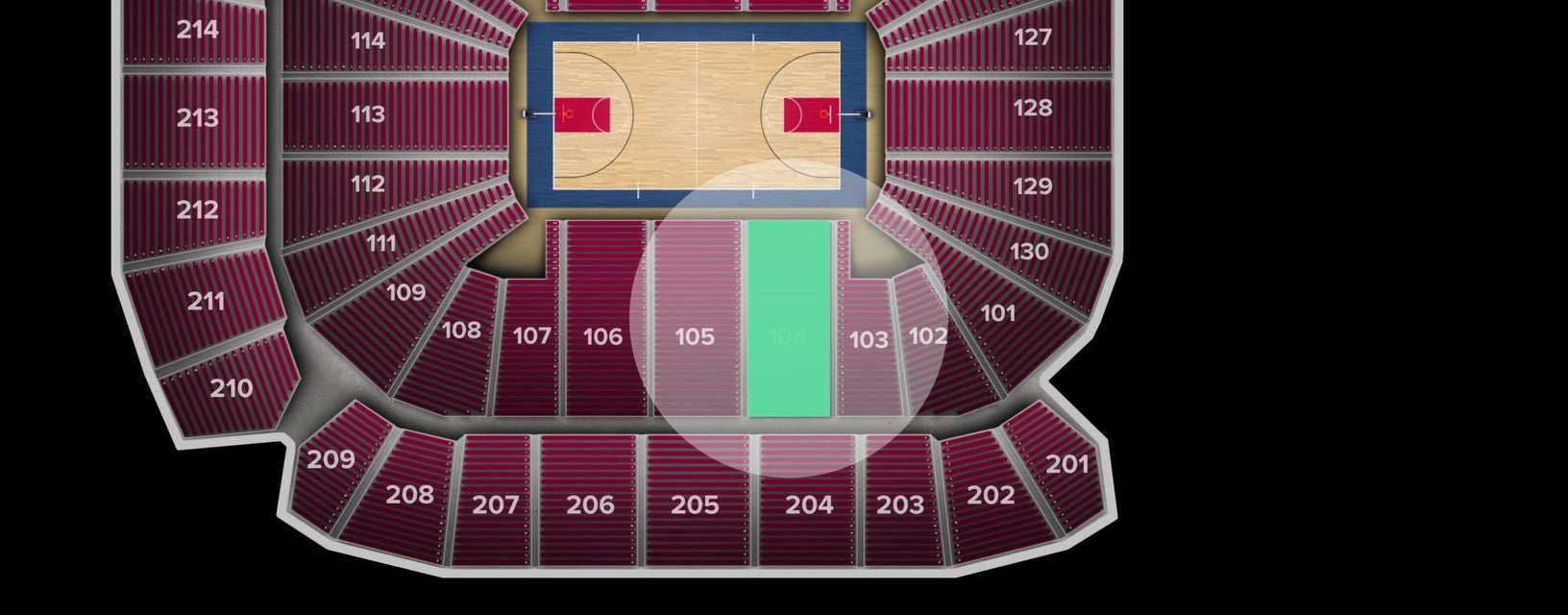 Seat view from Lower Sideline