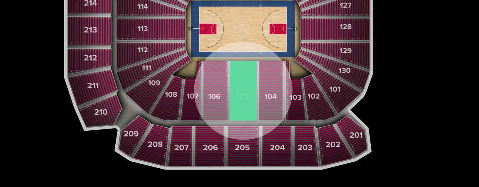 Seat view from Lower Sideline