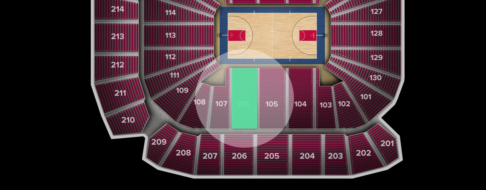 Seat view from Lower Sideline