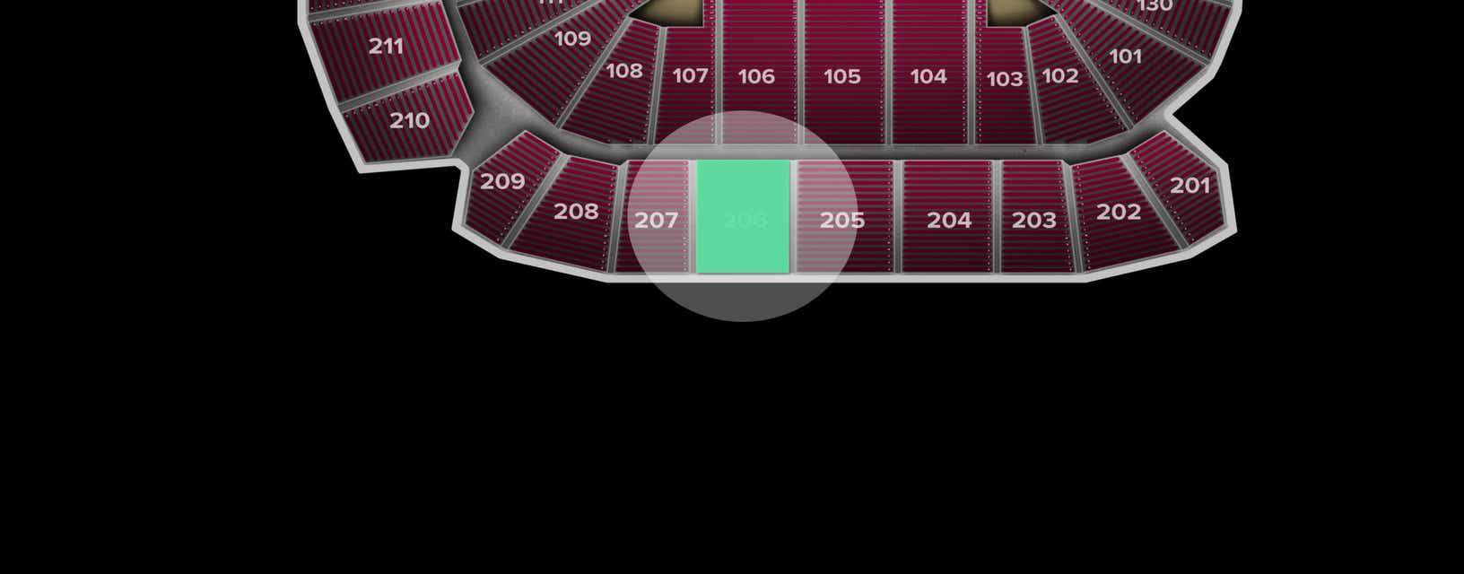 Seat view from Upper Sideline