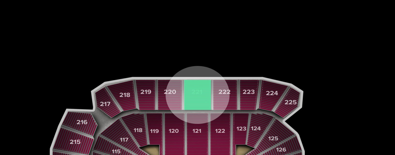 Seat view from Upper Sideline