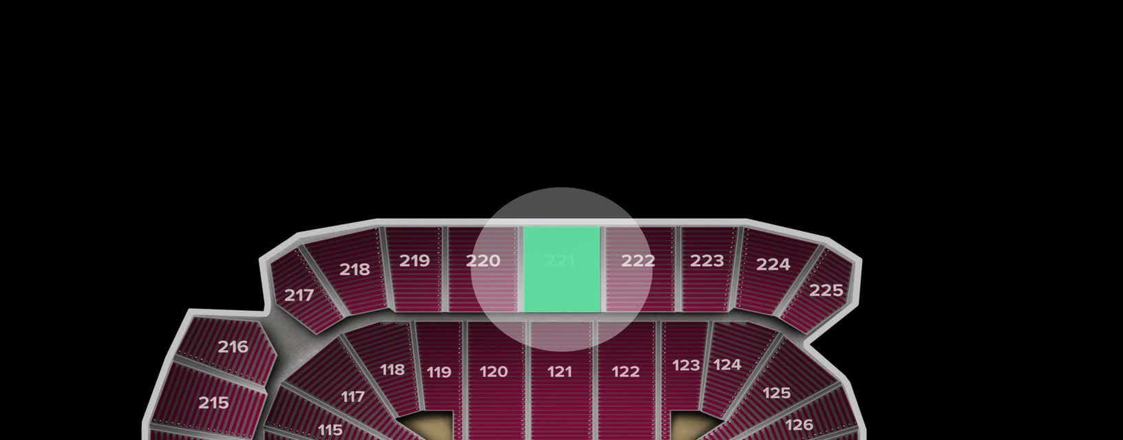 Seat view from Upper Sideline