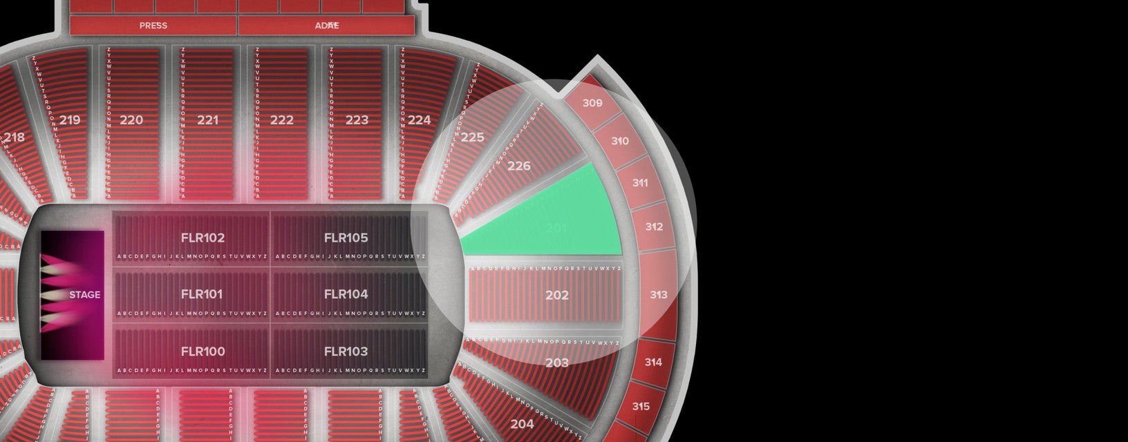Seat view from Lower